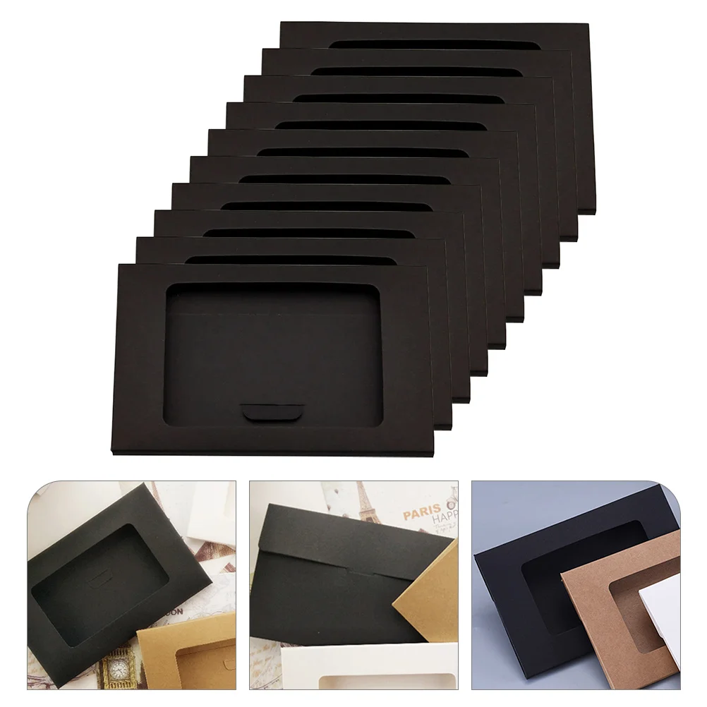 

Window Envelope Box Postcard Container Wrapping Boxes Storage Case Bags Packing Paper Kraft