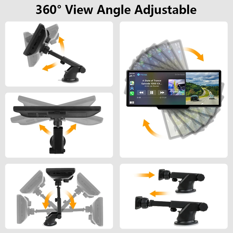JMCQ  ÷   DVR  ,  ī÷  ȵ̵ , ޴  , 4K  1080P, 10.26 ġ, 3840x2160P