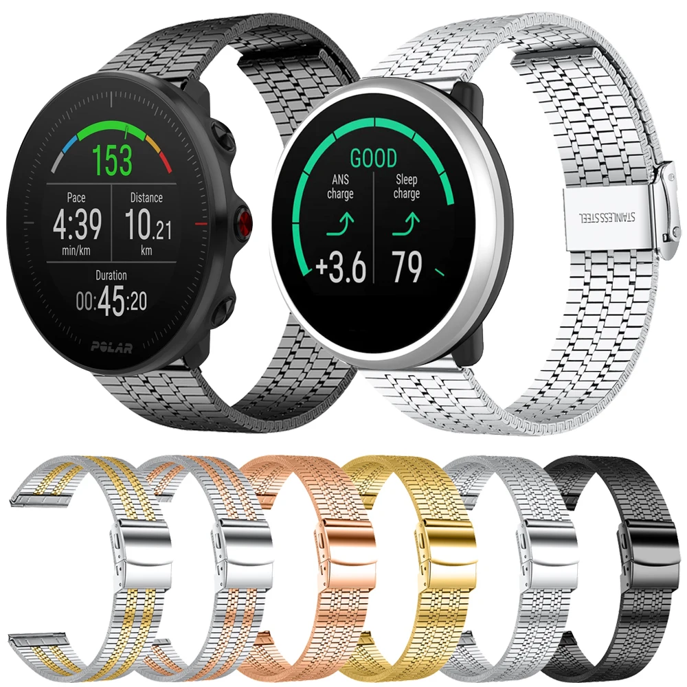 Cinturino In Acciaio Inossidabile Per Cinturino Polar Vantage M Per Braccialetti Polar Ignite 2 Vantage M2 / Unite/ Grit X 20/22Mm