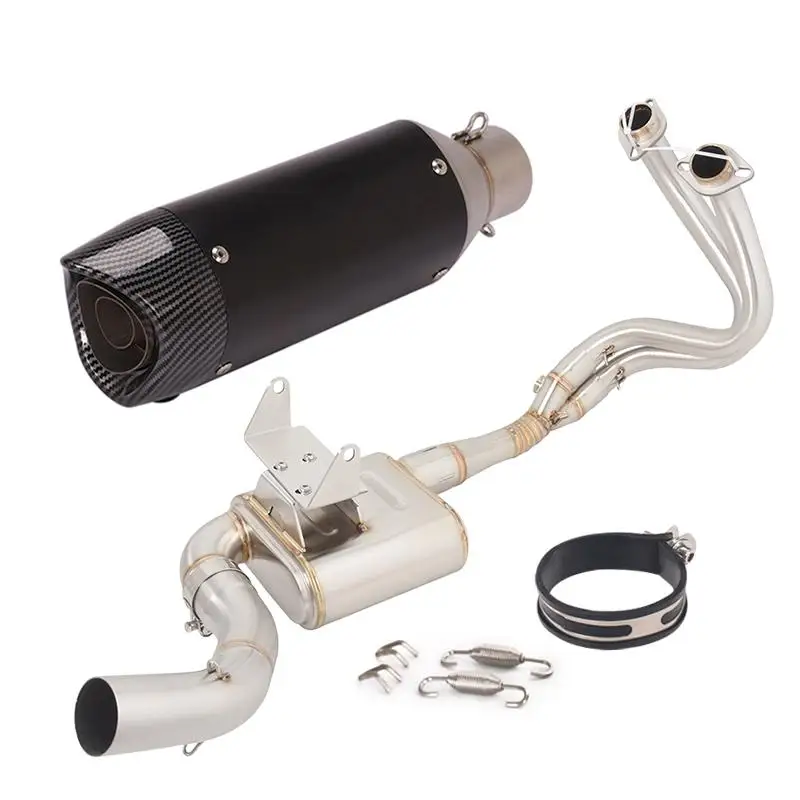 51mm For kawasaki Ninja 650 Z650 17-2023 Motorcycle Exhaust Pipe Escape Muffler Header Pipe Stainless Steel Box Front Link Tube