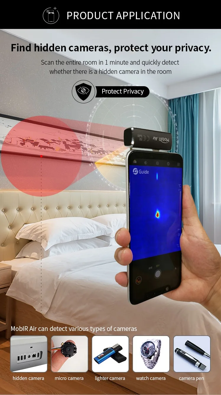 Description Picture 3 of itemMobIR Air Thermal Camera Used for smartphones 25Hz Infrared Imaging Temperature Instruments