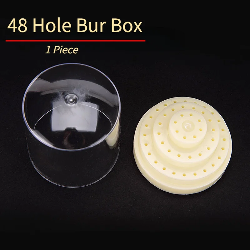 

1 Piece 48-Hole Low-Speed Bur Box Bur Frame Dental Bur Box Round Bur Box Root Canal File Placement Box Storage Box