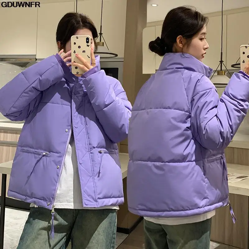 

2023 Winter New Women Parkas Coat Korean Loose Plus Size Bread Coat Warm Thicken Jacket Outwear Women Winter Down Cotton Jacket