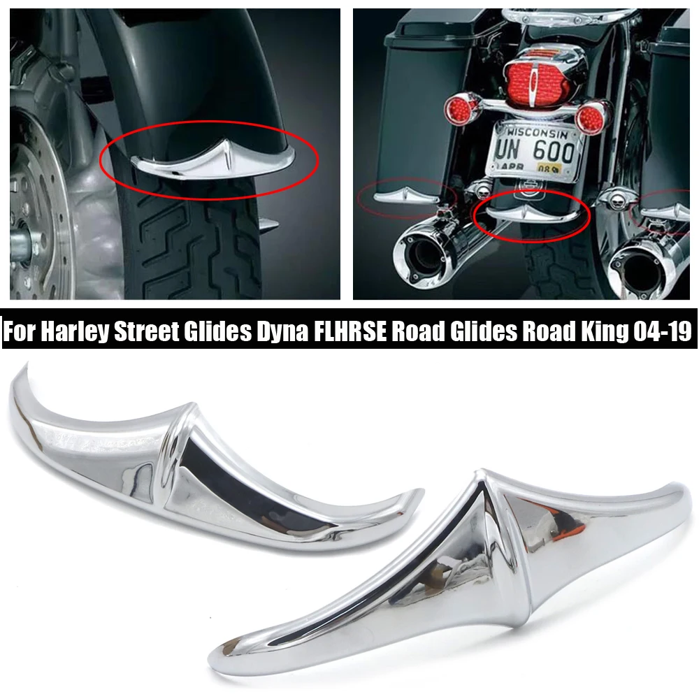 

Для Harley Street Glides FLHRSE FLHR Road King Road Glides FLHTCSE металлическая декоративная пряжка хромированная переднее крыло отделка Accent чехол