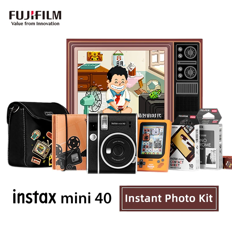 Genuine Orignial Fujifilm Instax Mini 40 Camera Instax Photo Kit Films Camera Vendita Calda Nuovo Instax Camera Photo Set Regalo Di Compleanno