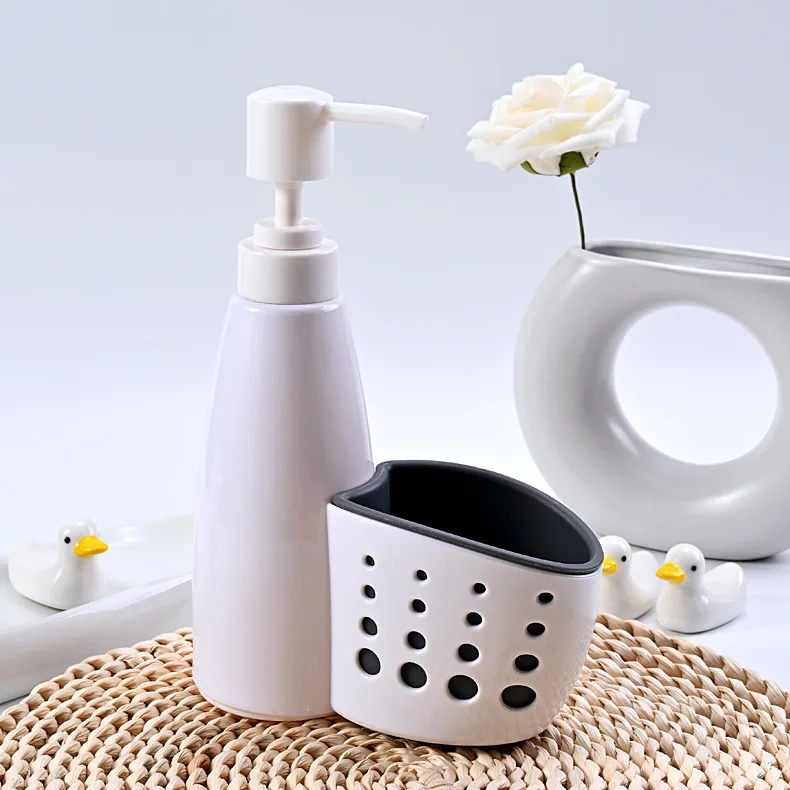 Multifunction Liquid Dispenser Home Detergent Storage Box Sponge Drain Rack Container Drainboard Soap Dish Organizer 2 In 1 soap dispenser hand sanitizer dispenser shampoo dispenser soap dispenser bottle soap liquid box foaming soap dispenser foam pump bottle