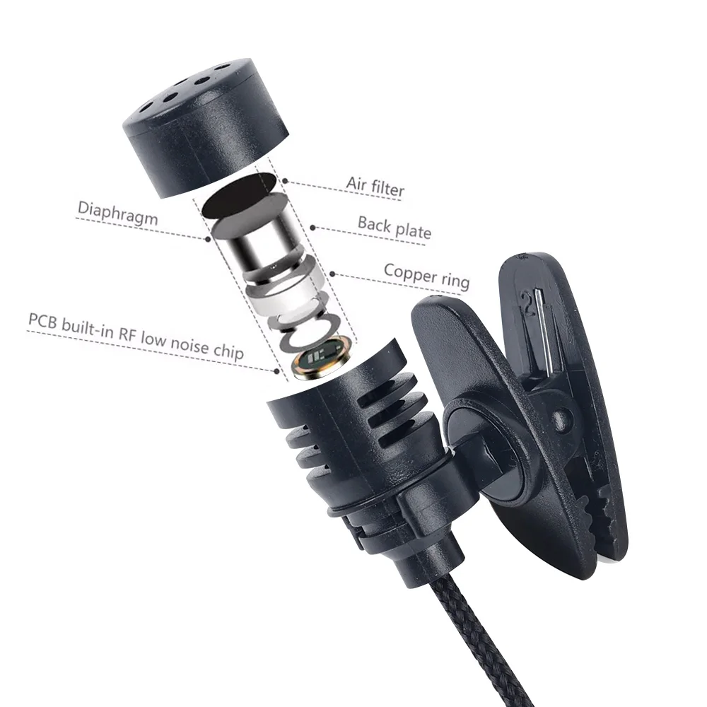 Compact Stereo Wired External 3.5mm Microphone