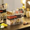 1/3 Grid Clear Acrylic Storage Box Dressing Table Cosmetics Lipstick Sorting Drawer Sundries Compartment Organizer 5