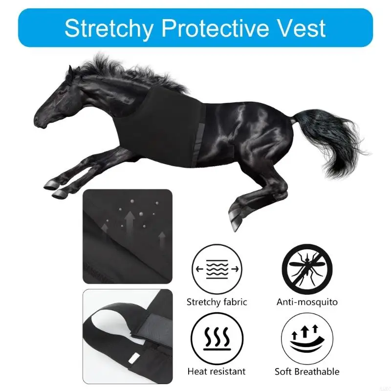 Stretch Horse Shoulder Guard AntiRub Bib Horses Chest Saver Wither Protector Breathable Horse Rugs for Equestrian Sport