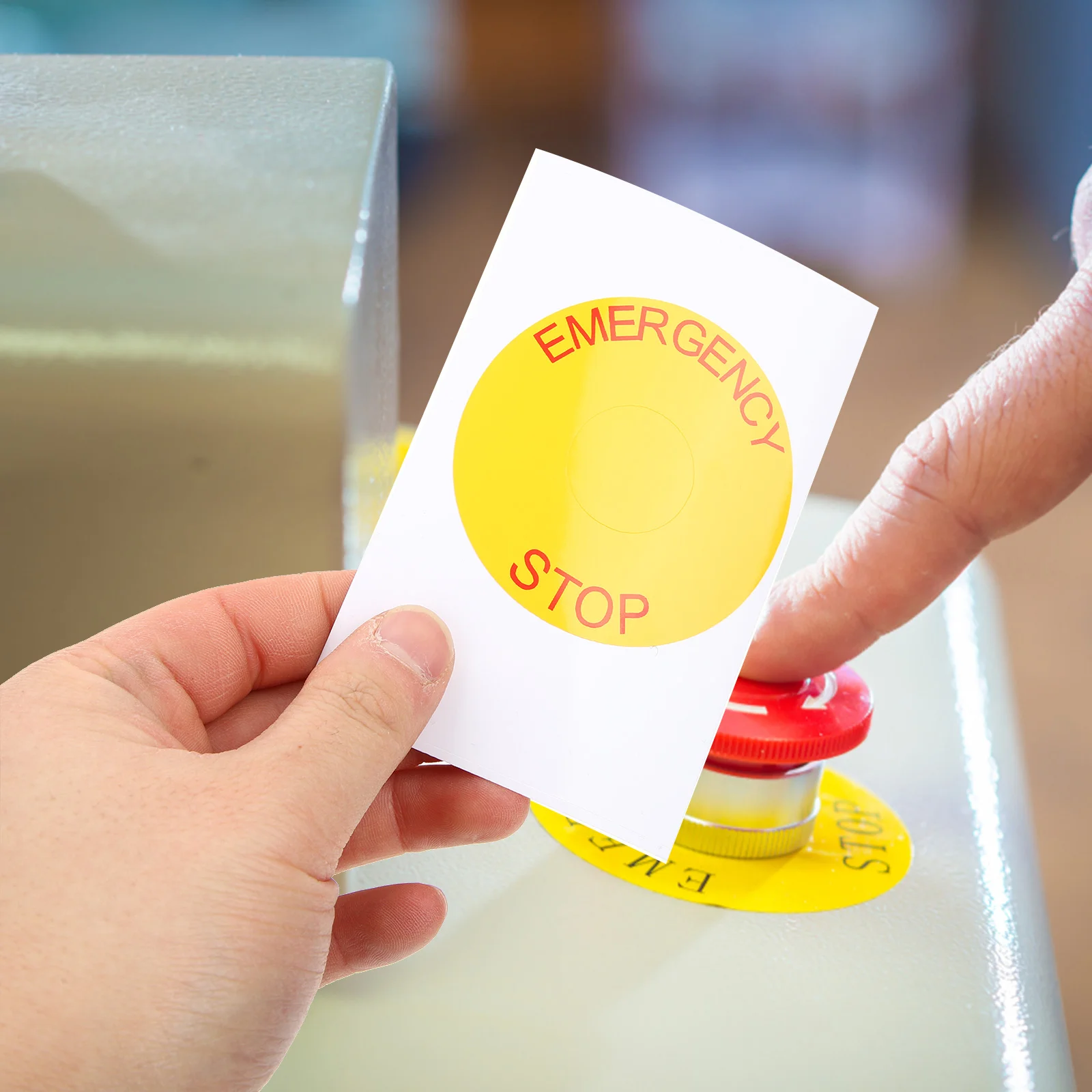 Рисунок 5 - этикетки стоп механический переключатель