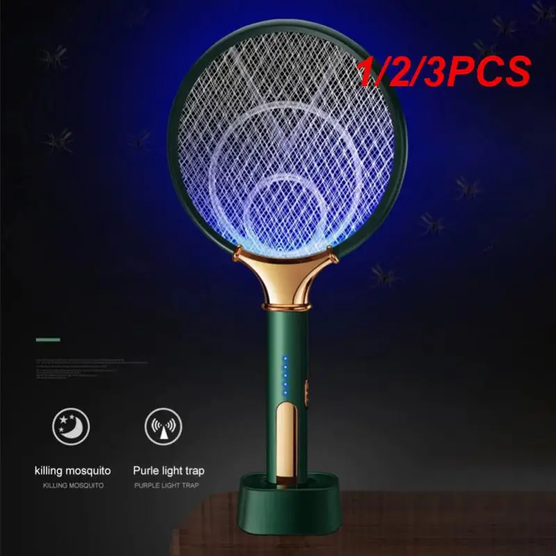 

1/2/3PCS 1200mAh Electric Mosquito Swatter LED Rechargeable Anti Fly Bug Zapper Killer Racket Pest Control Product