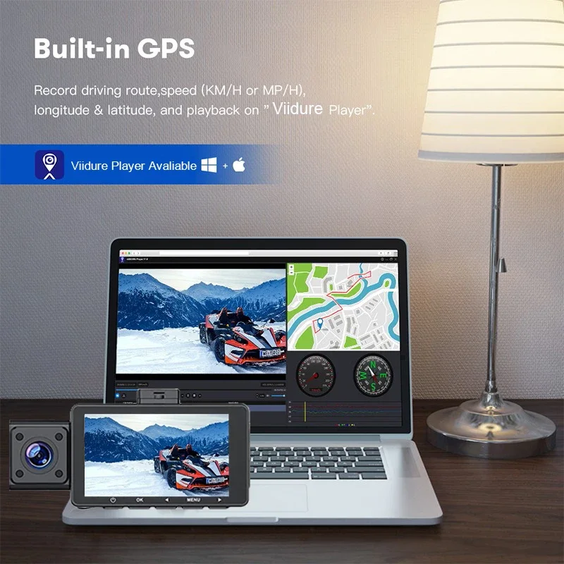  ä GPS  IR ߰ ð  ķڴ, 2K + 1080P, 3 ä  ķ,   ĸ 3  ڵ  ī޶