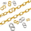 5Pcs Stainless Steel Chic Letter S Buckle 18k Gold Spring Lobster Clasps Necklace Hooks Bracelets Connectors DIY Jewelry Making 2
