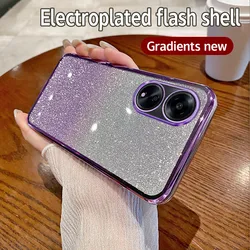 Fashionable Soft Clear Phone Case with Camera Lens Protection for OPPO F23 (Sfdd purple)