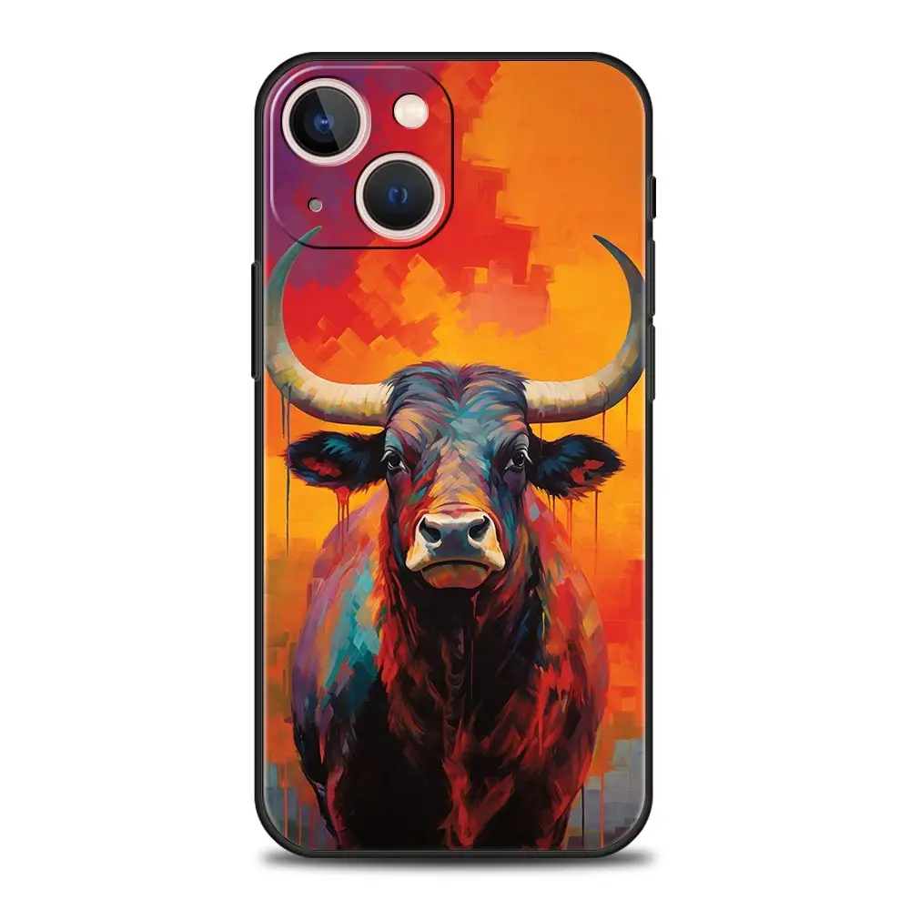 Bull Animal Luxury Shockproof Phone Case - Soft TPU Protective Cover