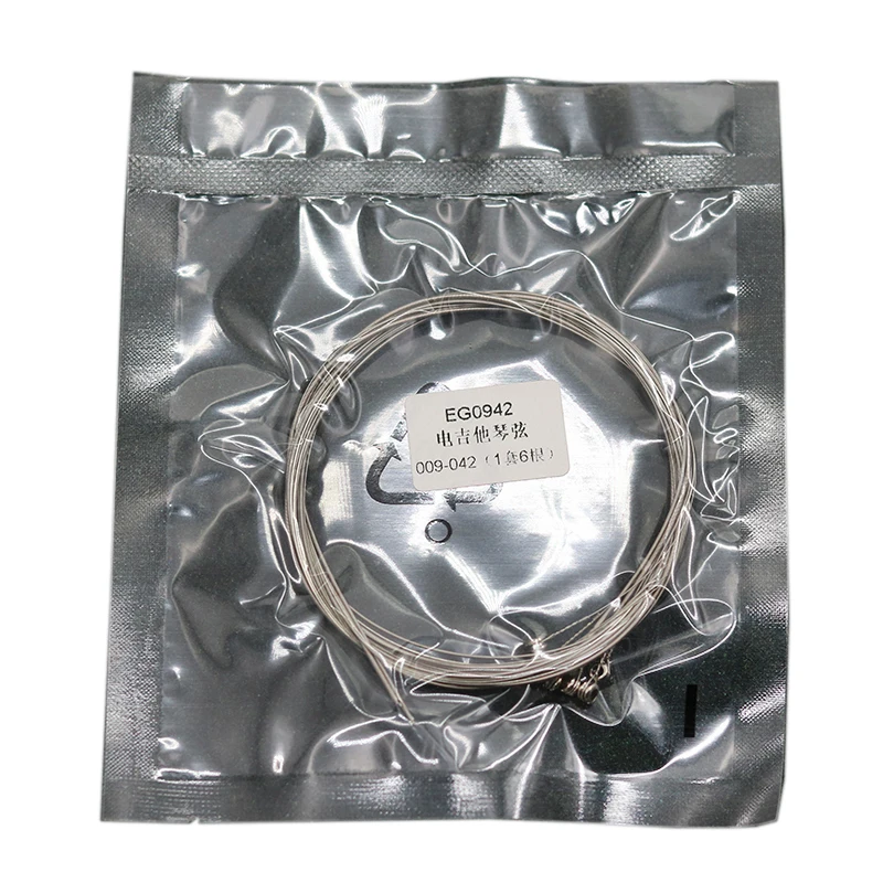 Premium Brass Guitar String Replacement for Electric and Acoustic Guitars (Set of 6)