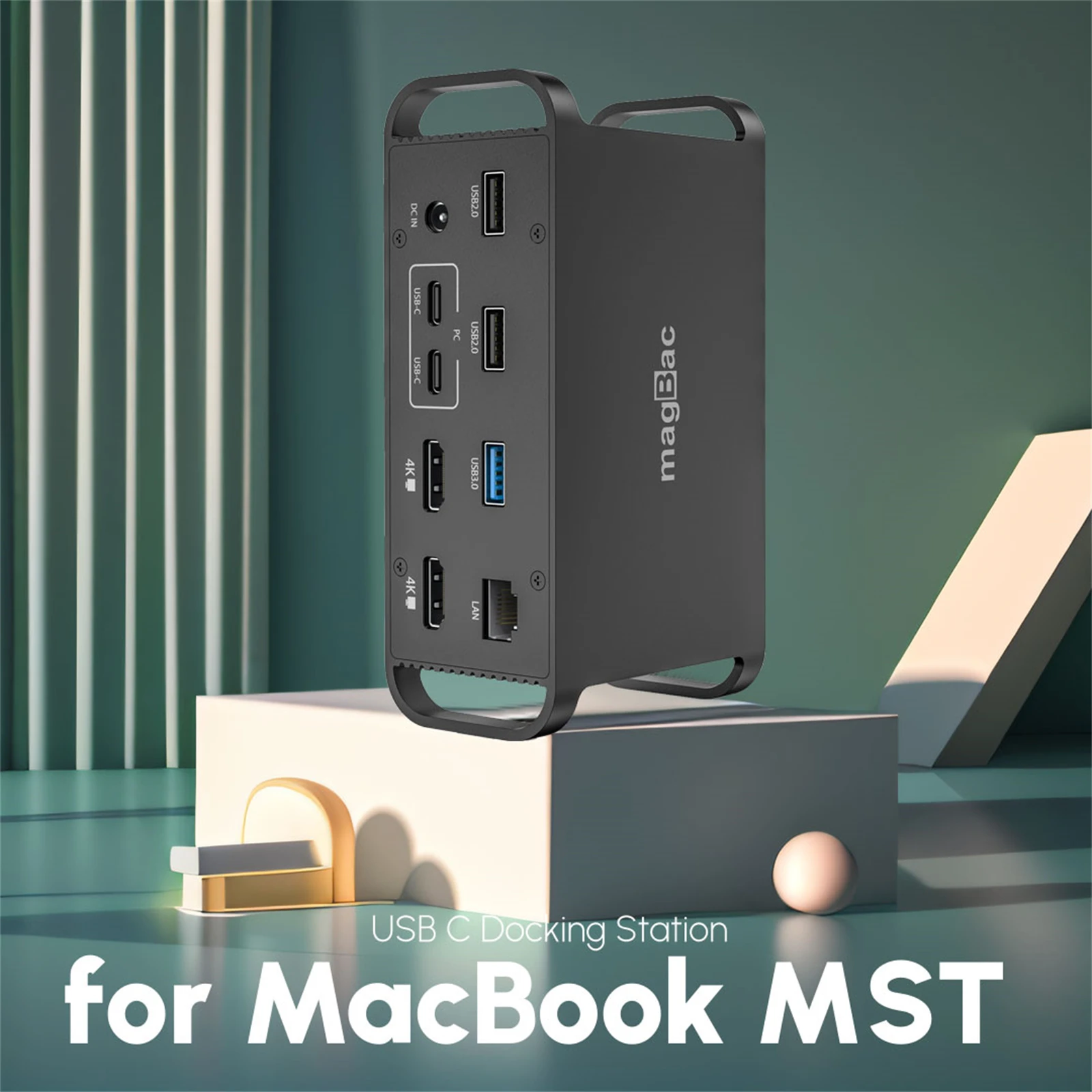 Док-станция USB C двойной HDMI 4K 60 Гц для MacBook Pro Air Поддержка Mac OS ноутбук MST 100 вт адаптер питания переменного тока 18 Вт PD для iPhone