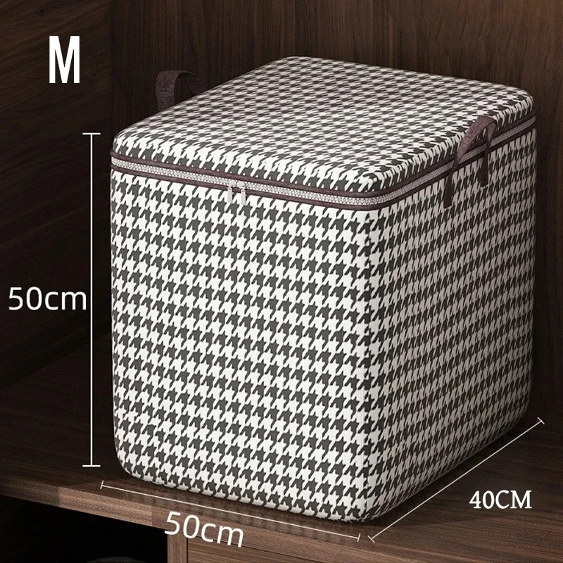 Сумка для зберігання одягу з гусячою лапкою, 1 шт., велика ємність, складна шафа, сортувальна коробка для зберігання одягу з ручкою для постільної білизни