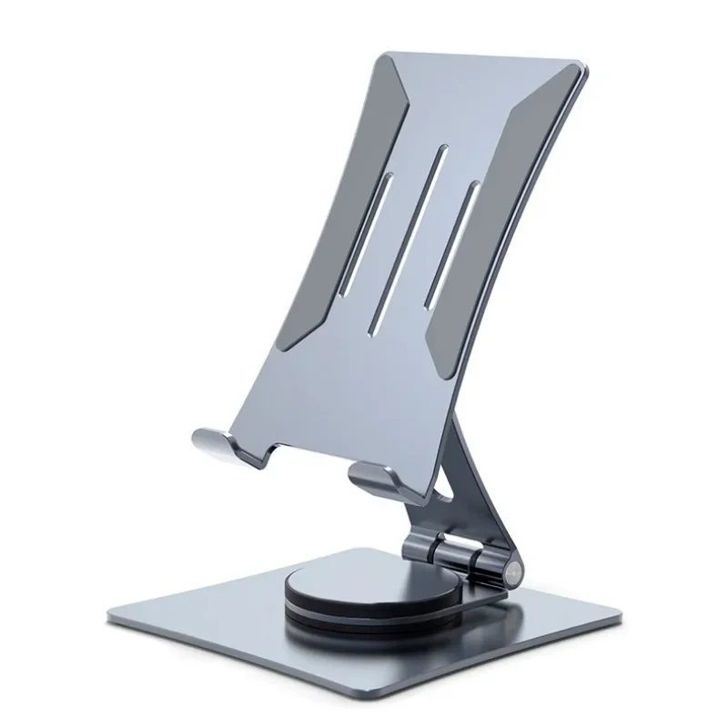 

1PC Aluminum Alloy 360 Rotating Tablet Computer Bracket Decompression Base Pad Mobile Phone Tablet Bracket Factory Wholesale