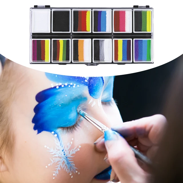 Face Paint Kit For Kids Adults Rainbow Palettes Face Painting Kit Festival  Party Halloween Makeup Body Paint Set With Brush - AliExpress