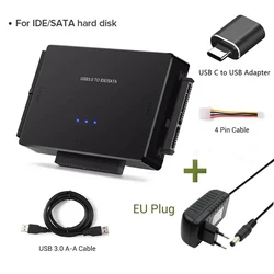 Universal USB 3.0 to SATA IDE Hard Drive Converter Cable - 100cm (EU Adapter with OTG)