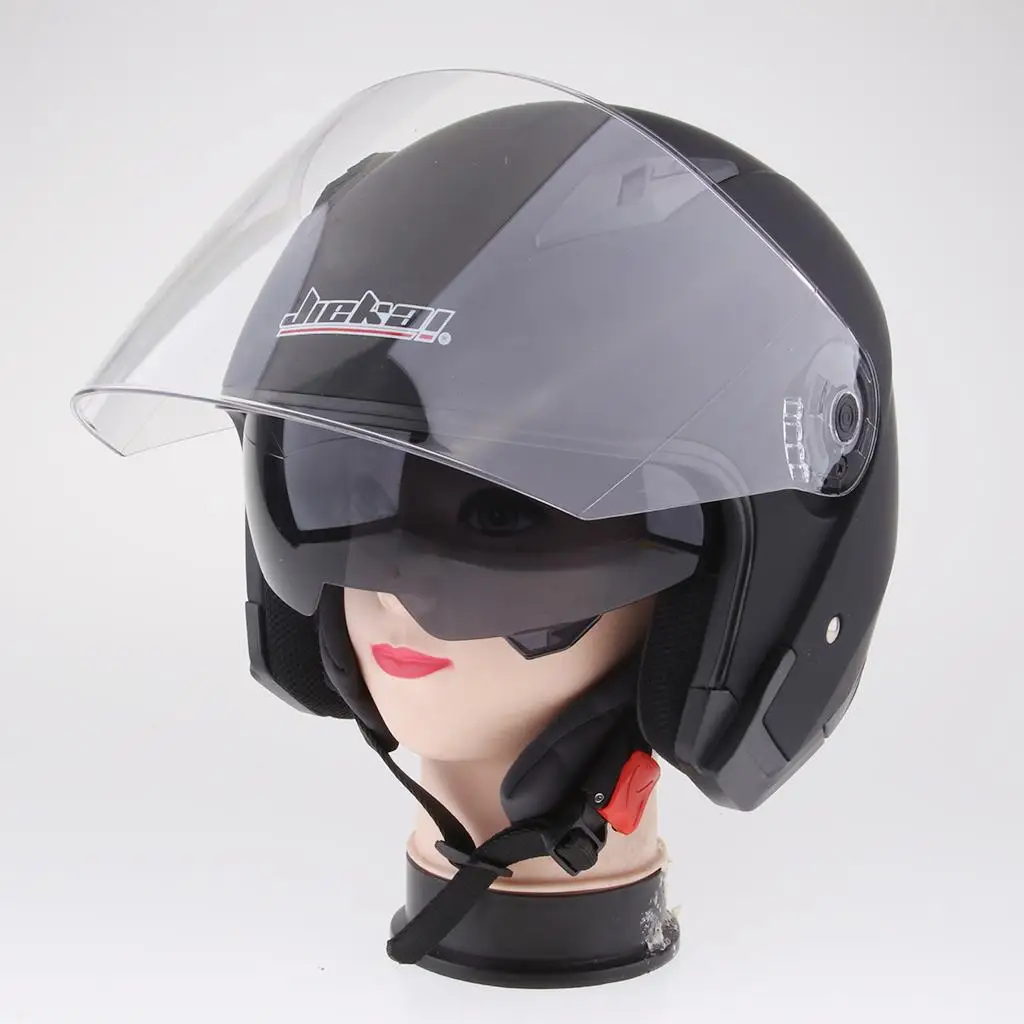 Motorcycle Bike 3/4 Open Face Half Helmet Full Visor Helmets High Quality Lightweight ABS Plastic Design Buffer