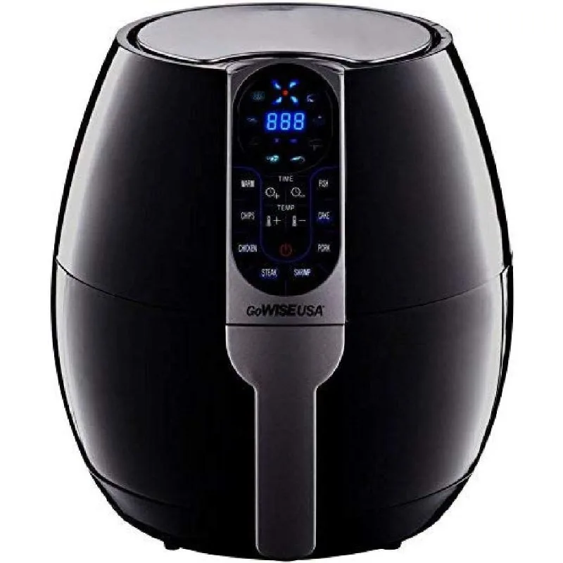 

GoWISE USA 3.7-Quart Programmable Air Fryer with 8 Cook Presets, GW22638 - Black