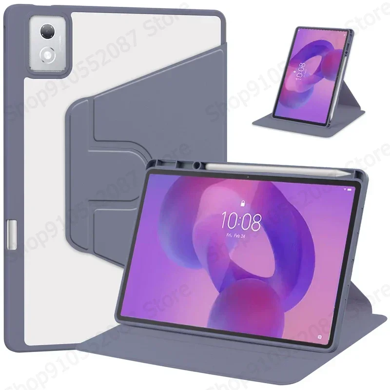 Lenovo Idea Tab Pro Case with 360° Rotating Clear Back and Pencil Holder