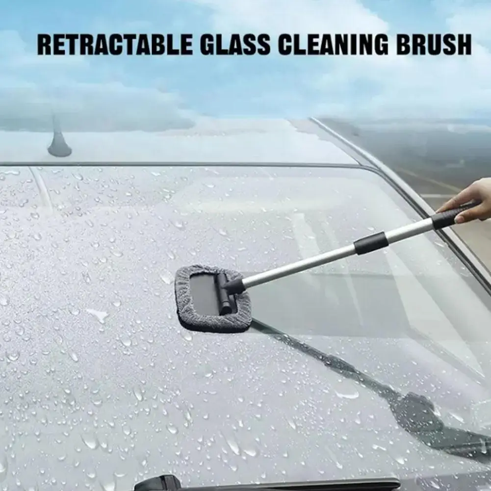

Window Cleaning Brush Telescopic Rod Car Windshield Multi-functional Accessories Auto Cleaner Clean Glass Wiper Car B4U2