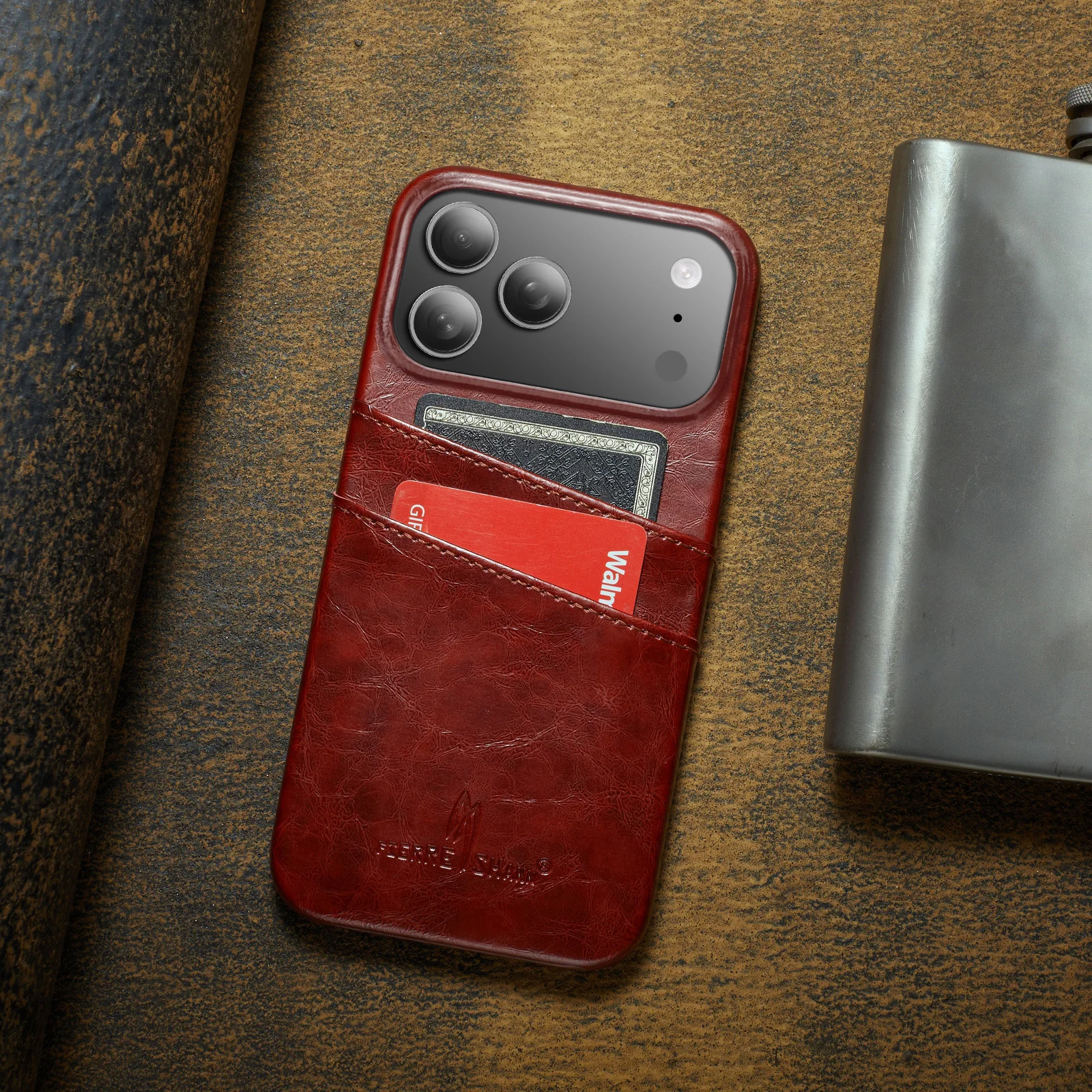 Luxurious Leather Wallet Phone Case with Card Slots and Shockproof Protective Cover