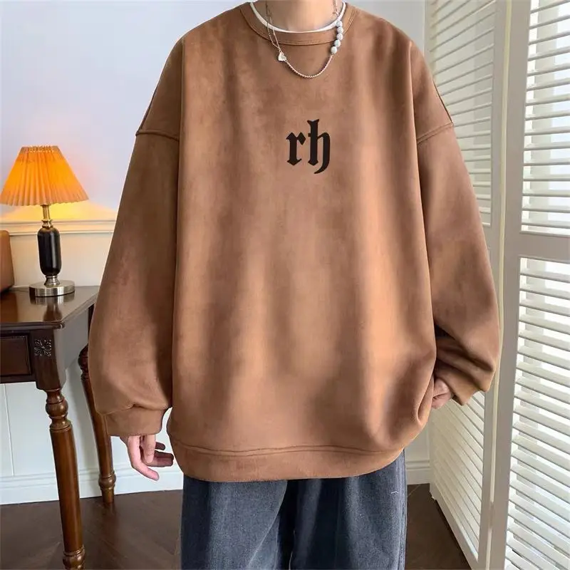 

Autumn and Winter New Fashion for Men and Women American Hip Hop Letter Printing Round Neck Sweater Couple Harajuku Casual Top