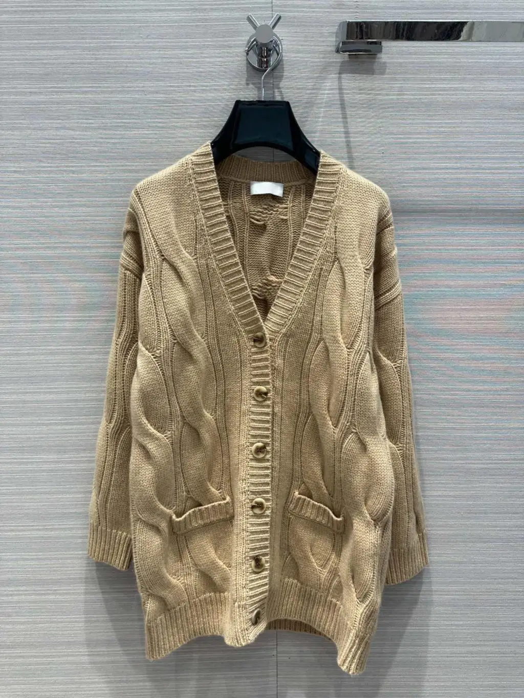 

Women's Cashmere Cardigan Long Jacket Casual and Attractive Autumn and Winter New Style0112