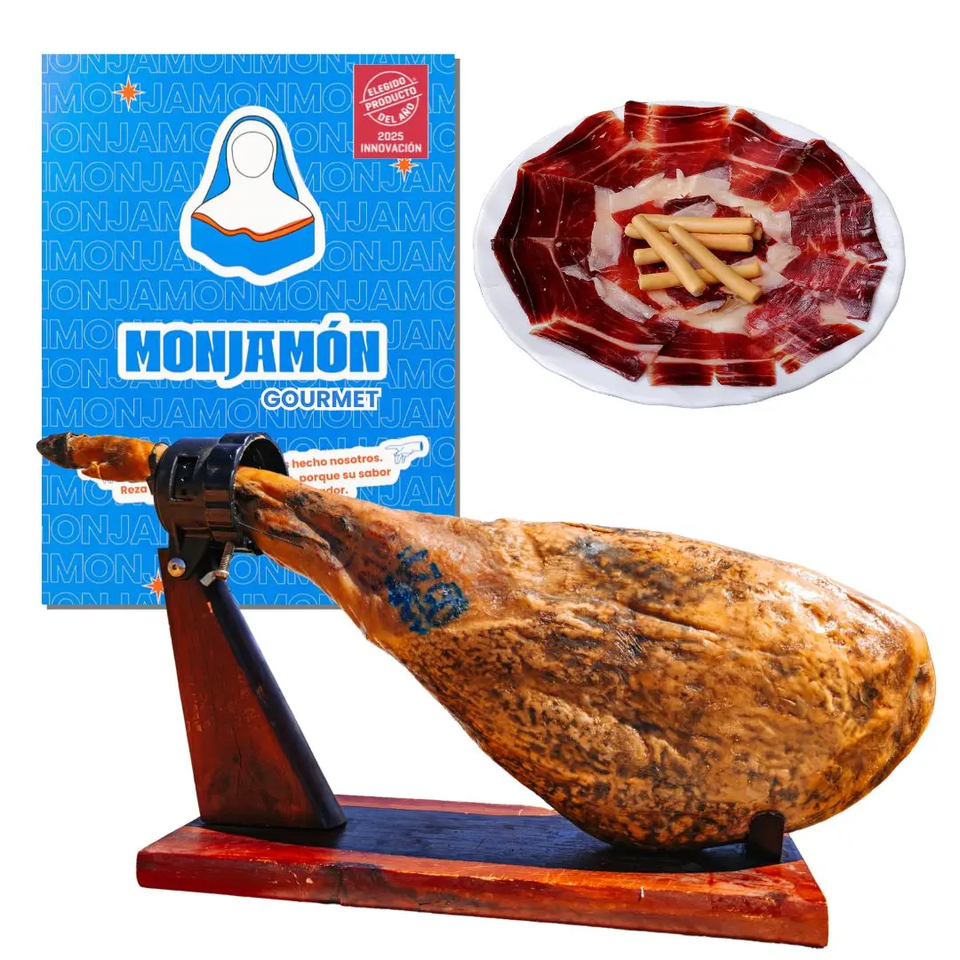 100% iberian beautiful ham - pata negra (chosen product of the year 2025). Craftsmanship, traditional and quality gourmet premium