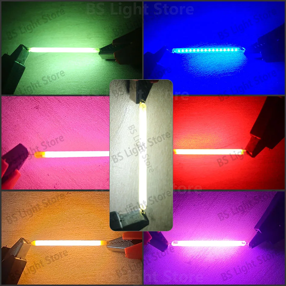 300 Stück 3V Lila Led Cob ChipFilament Lampenteile 38mm Edison Glühbirne Glühlampenbeleuchtung Zubehör Urlaub Dekorativ Weiß – Detail 1