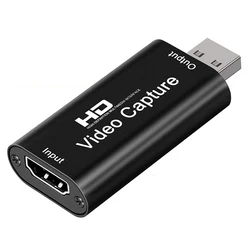 4K Metal HDMI to USB Video Capture Card for Recording and Live Streaming (HDTV to USB)