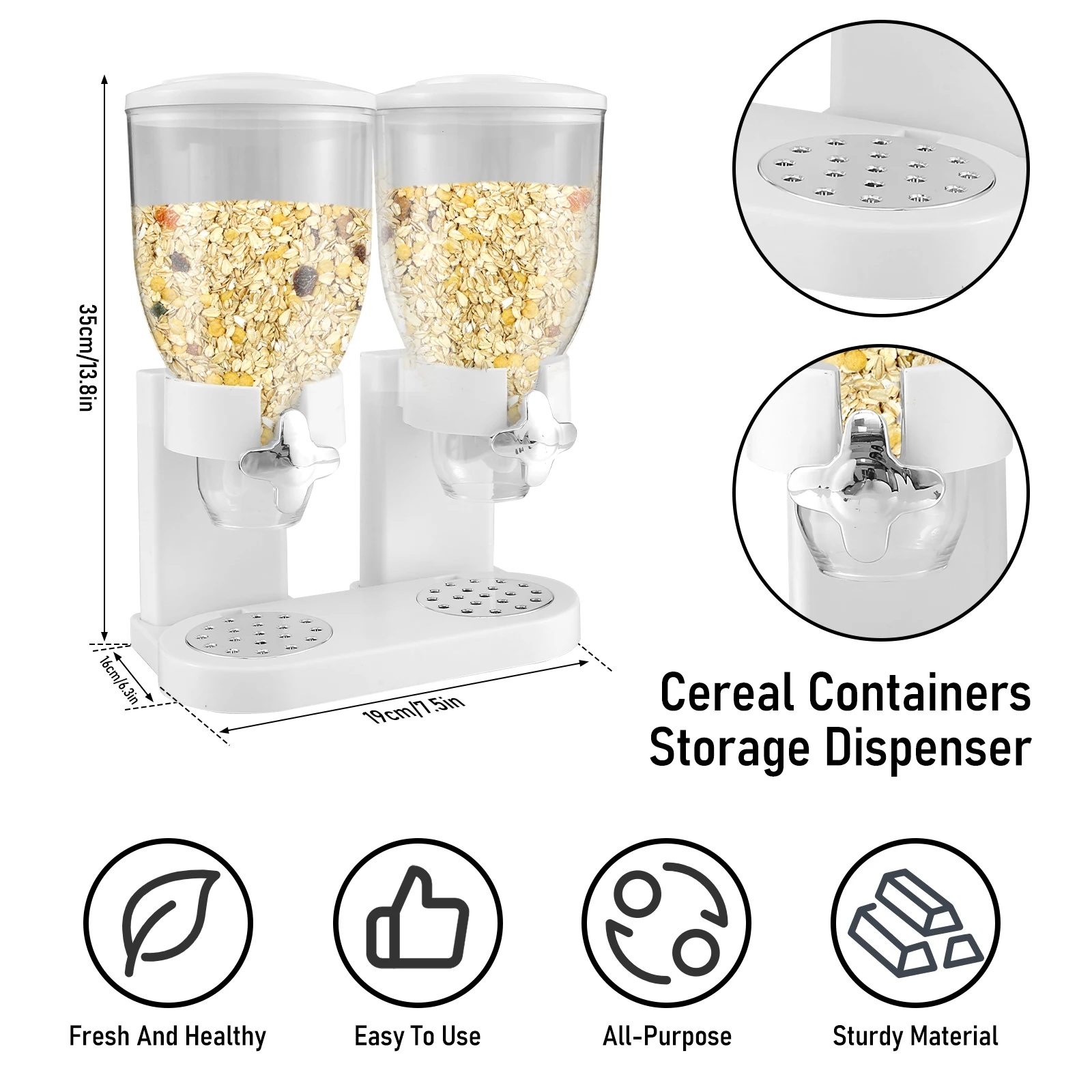 Choice 8 Liter Double Canister Cereal Dispenser