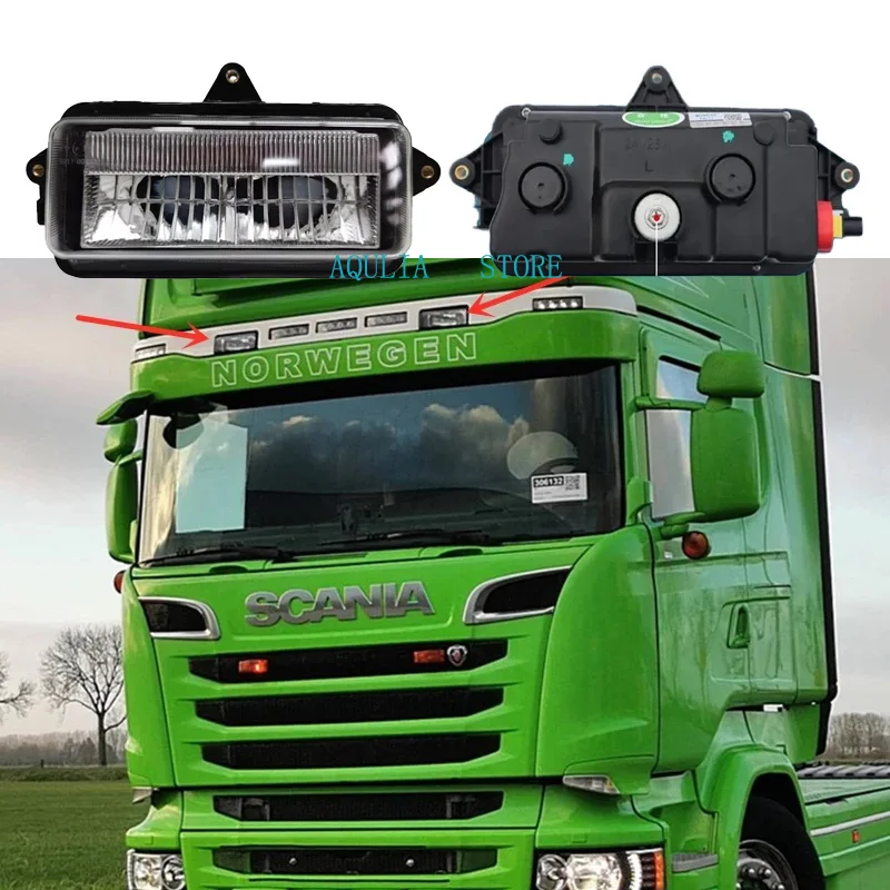 1PCS 24v LED truck Visor lights  Spot Lights Fit For Scania P450 R730 Truck Sunvisor Fog Lamp 2081558 LH 2081559 RH