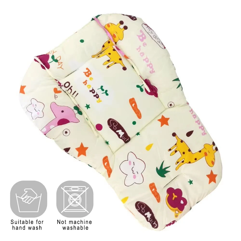 Baby Cushion for High Chair Baby Stroller Seat Cushion Cute Animal Pattern Soft Double-Sided Thick Breathable