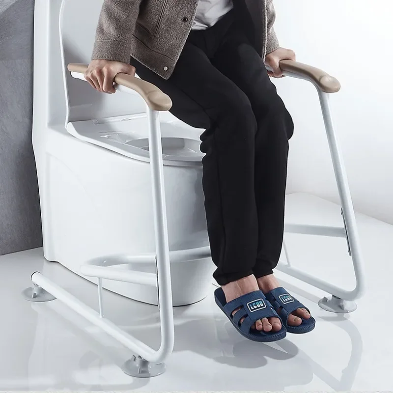Disabled Aids Toilet Handrail, Non-slip Safety Toilet Assist Armrest Frame, Get Up Auxiliary Device Toilet Booster for Elderly 4