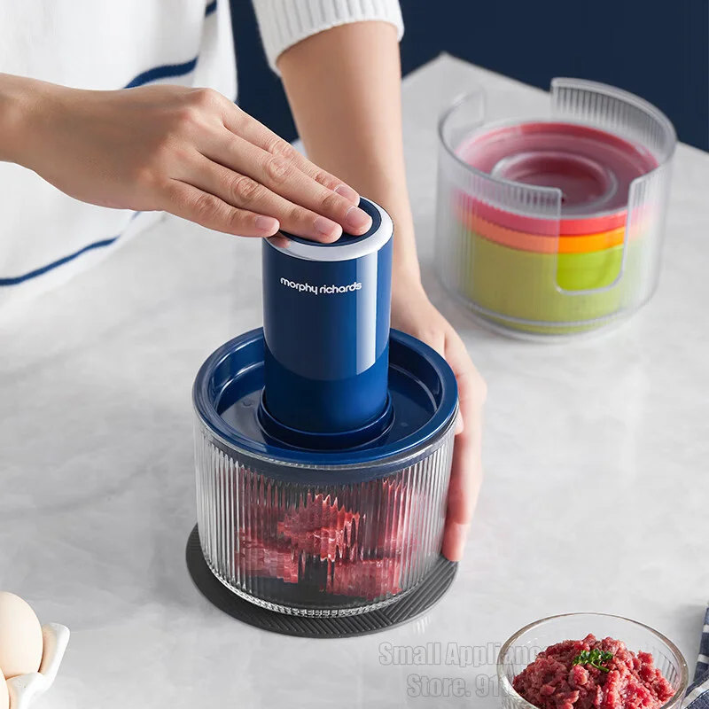 Morphy Richards 전기 고기 연마기 푸드 프로세서 다지기, 4 그릇 주방 기계, 야채 다지기 메이커, 가정용 연마기