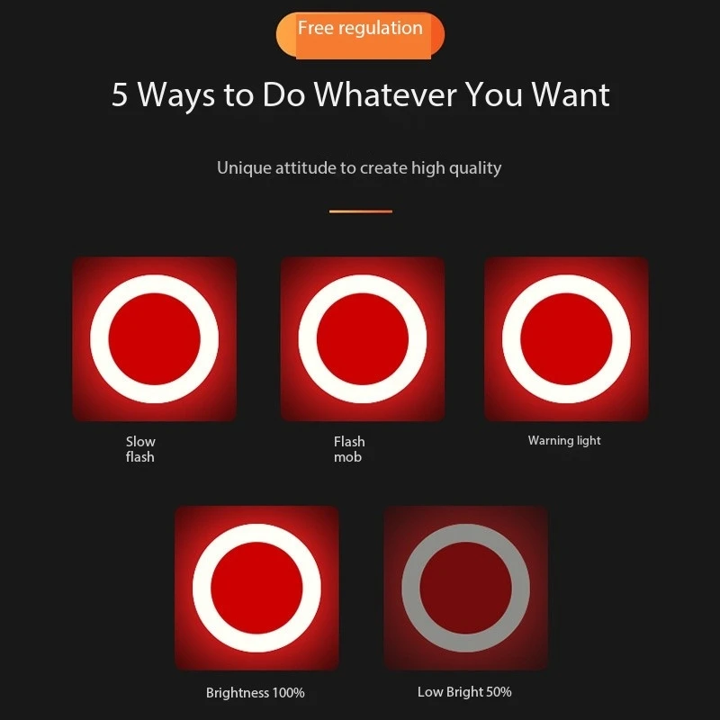 New Bicycle Taillight Cycling Lights Multi Lighting Modes USB Charging Led Flash Tail Rear Lights Bike Accessories