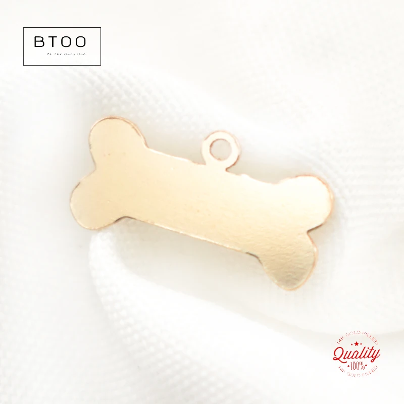 Dog Bone Charm 14K Gold Filled Animal Bone Charm Jewelry for DIY Bracelet Necklace Making Tarnish Resistant Jewelry Findings