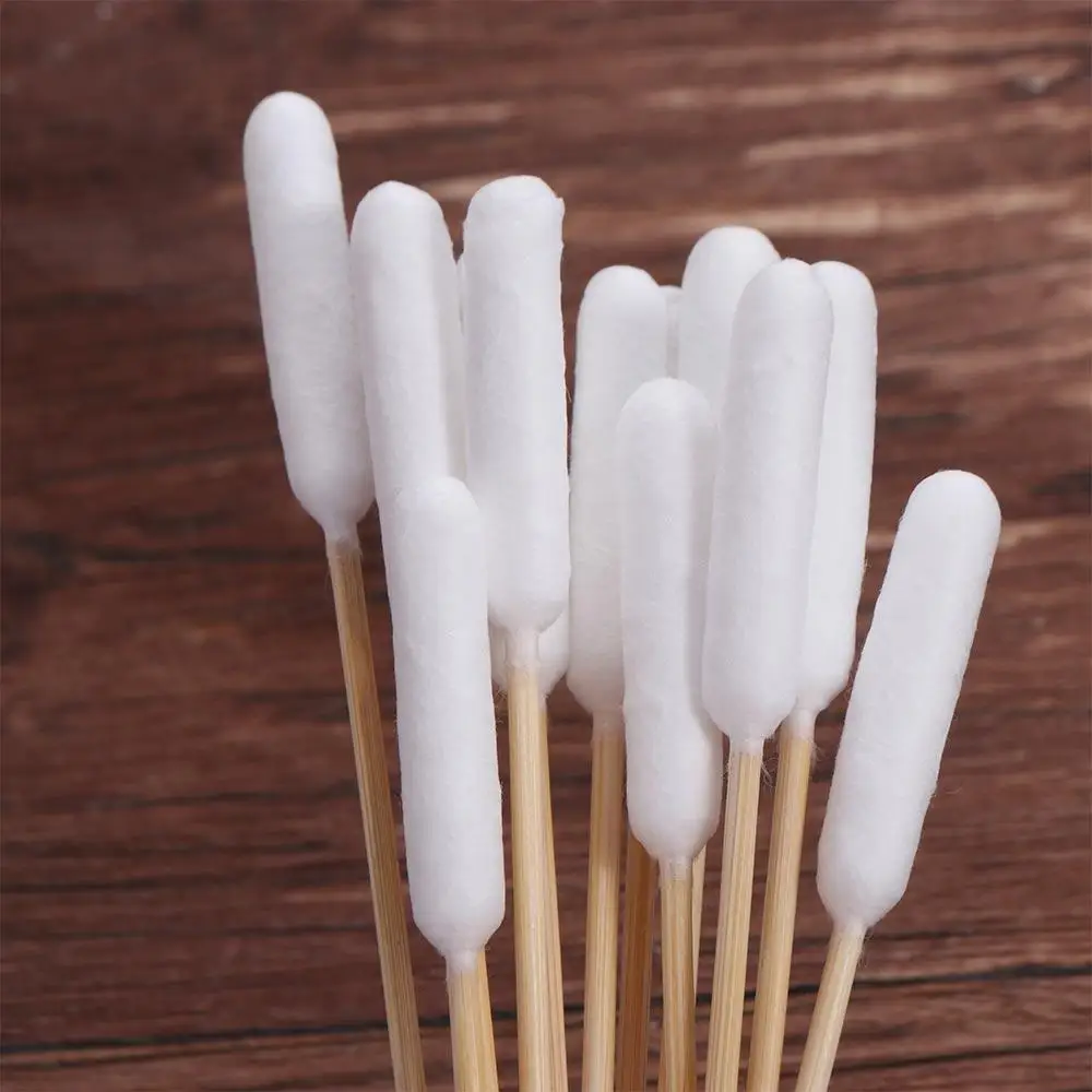 50pcs 15cm Pet Cotton Swabs Disposable Dirt Removal Cotton Swabs Dog Buds Single-head Dog Wash Ear Stick for Cats Puppy