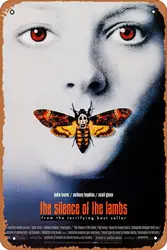 Vintage Metal Wall Art Sign: The Silence of the Lambs Poster Decor - Aluminum 14x20cm (Aluminum sign)