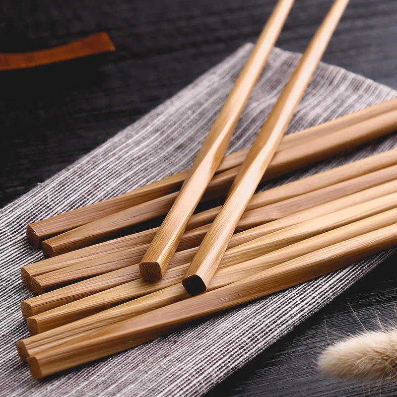 Bamboo Chopsticks Non-disposable Bamboo Family Installed Bamboo Chopsticks Japanese Solid Wood Pointed Chopsticks