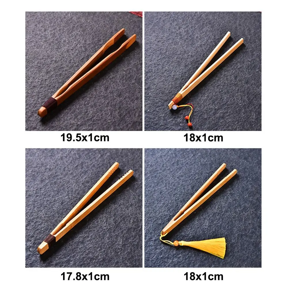 New Bamboo Wood Tea Clips Safe Durable Tea Utensil Tweezer 18cm Salad Clip for Bacon Sugar