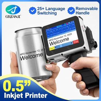 12.7mm Mini Inkjet Printer with Grips 28 Languages Coding Portable Machine t 1
