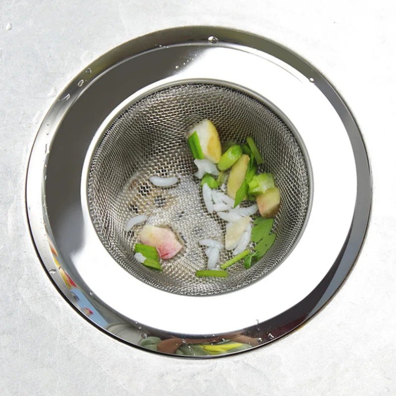 Description Picture 6 of item​Kitchen Sink Strainer With Handle Stopper Replacement Drain Basket Stainless Steel Mesh Filter Waste Hole 2024 New