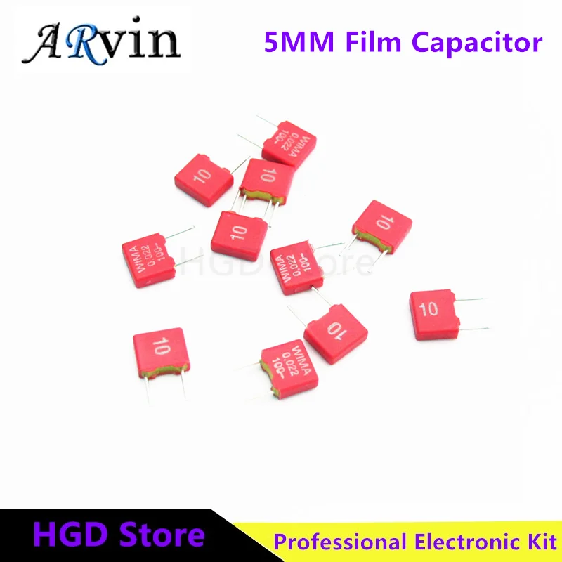 2PCS WIMA RED MKS2 5MM Film Capacitor HiFi Audio 0.1UF 1NF 0.01UF 1UF