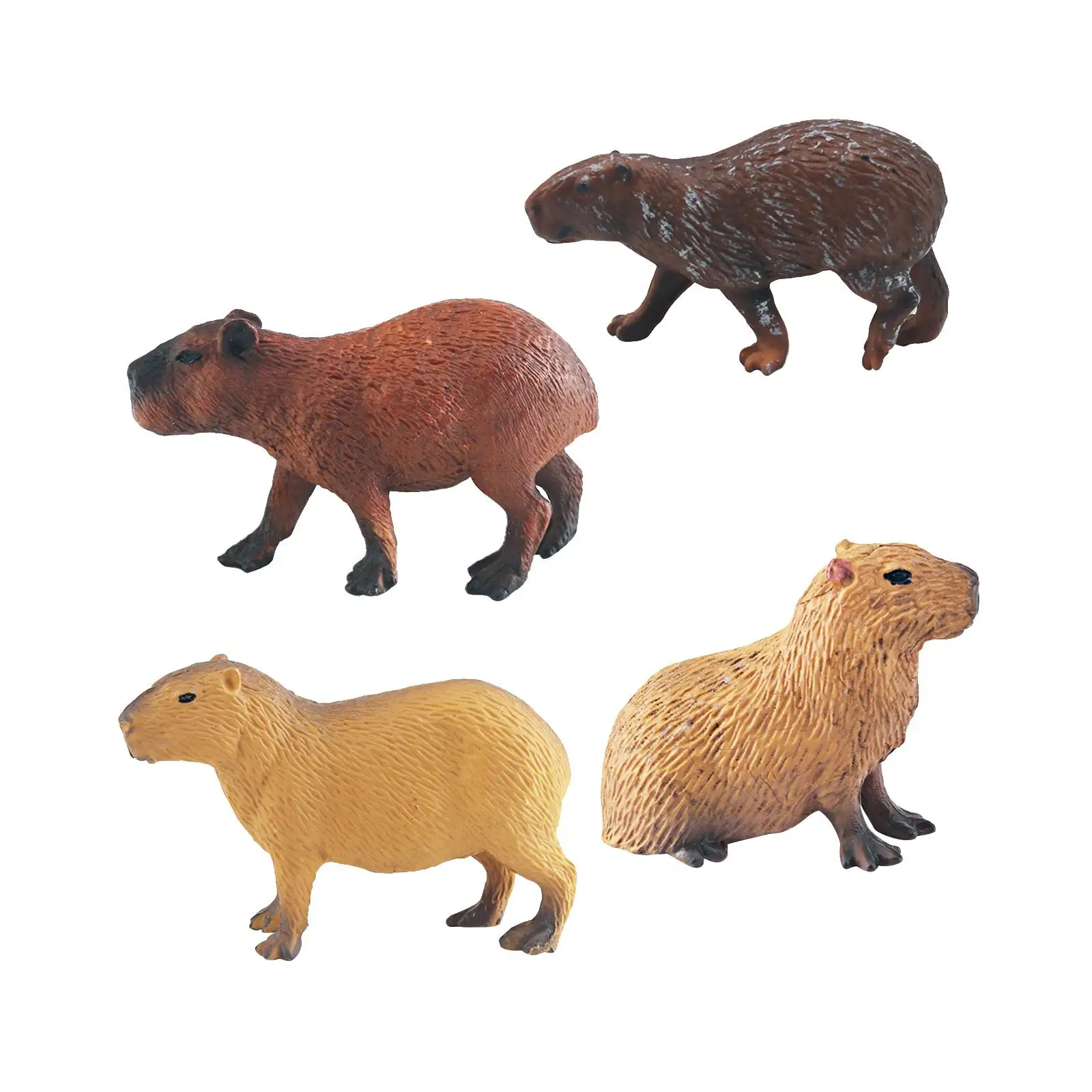 Toy Figure Realistic Mini Capybaras Figure for Boys Children Girls
